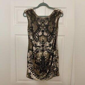 Needle & thread hand beaded dress